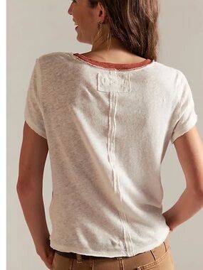 Free People We The Free Izzy Tee. NWT. Coconut milk  combo